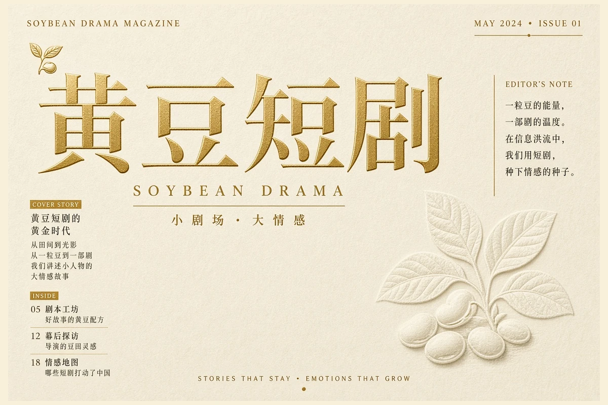 关于黄豆短剧栏目专题视觉